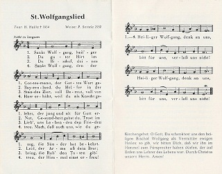 Die Noten des Wolfgangliedes