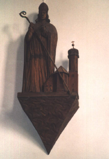 Die figur des heiligen Wolfgang in St. Wolfgang in Meitingen